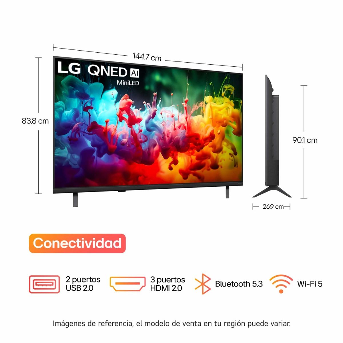 LG - Televisor LG 65 Pulgadas Qned Mini Led 4k Ia 65QNED70BSA.AWC
