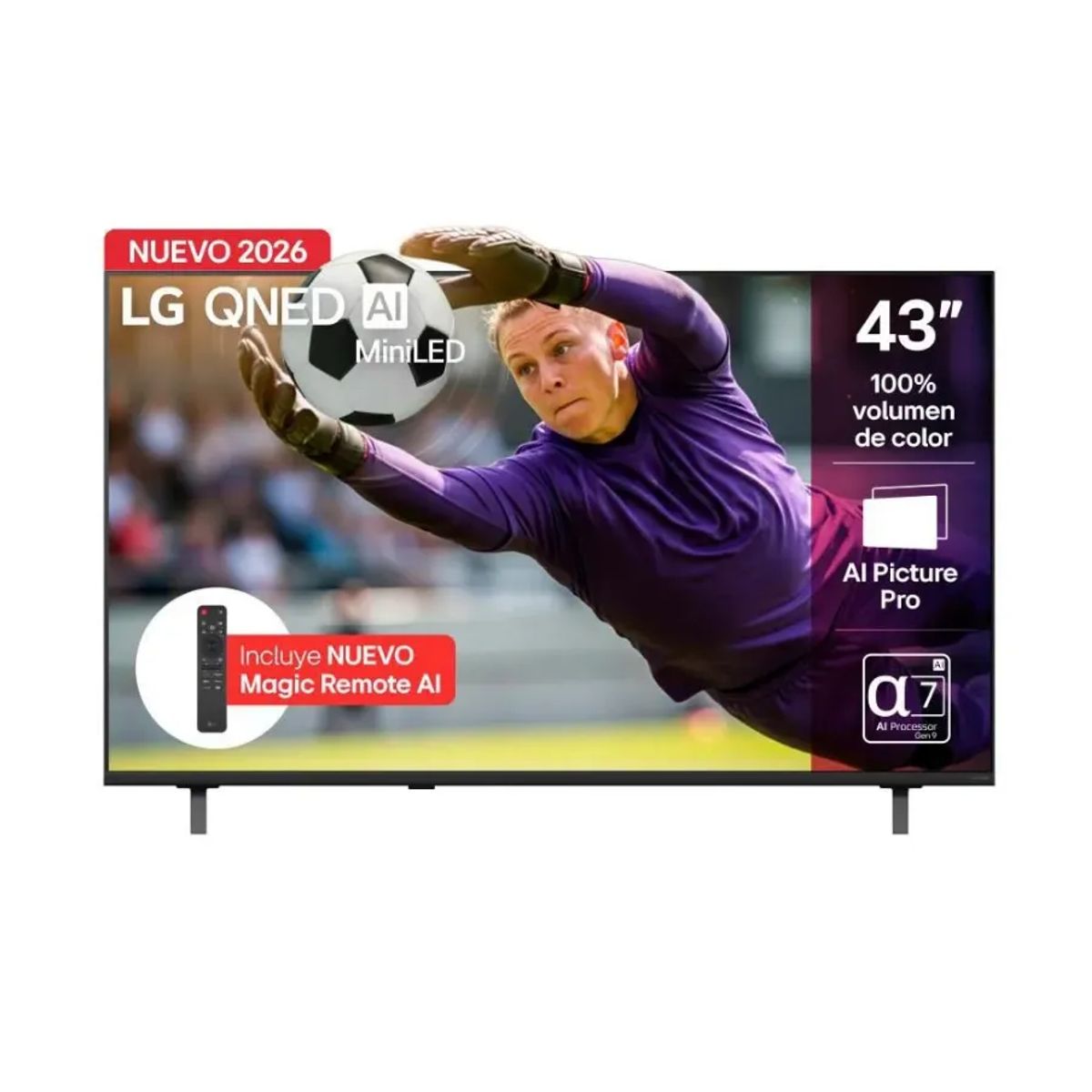 LG - Televisor LG 43 Pulgadas Qned Uhd 4k Smart Tv 43QNED70BSA.AWC