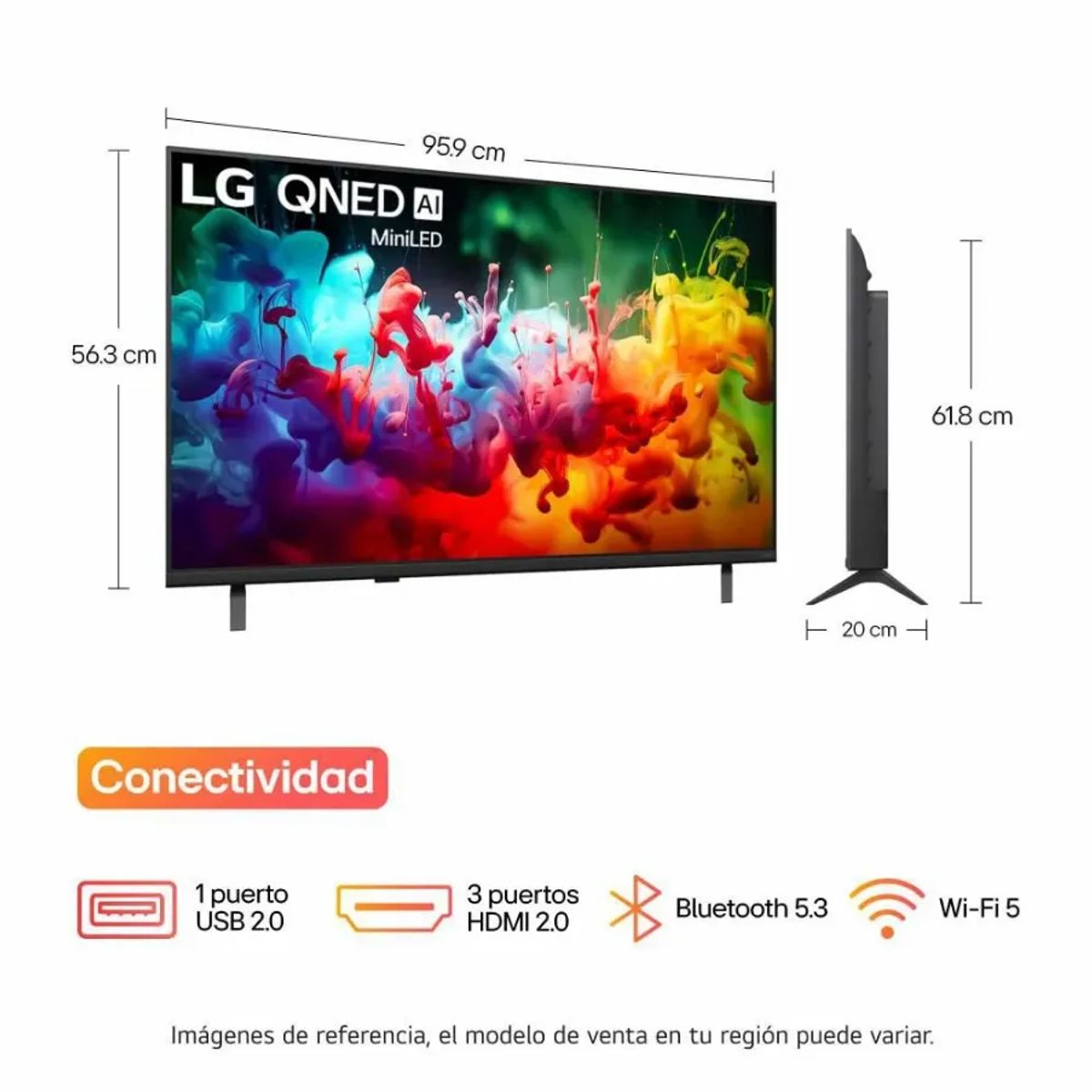 LG - Televisor LG 43 Pulgadas Qned Uhd 4k Smart Tv 43QNED70BSA.AWC