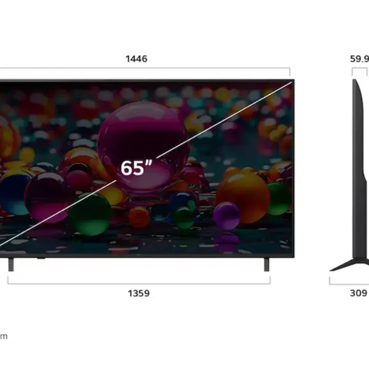 LG - Televisor LG 65 Pulgadas Uhd Ai Ua80 4k Smart Tv