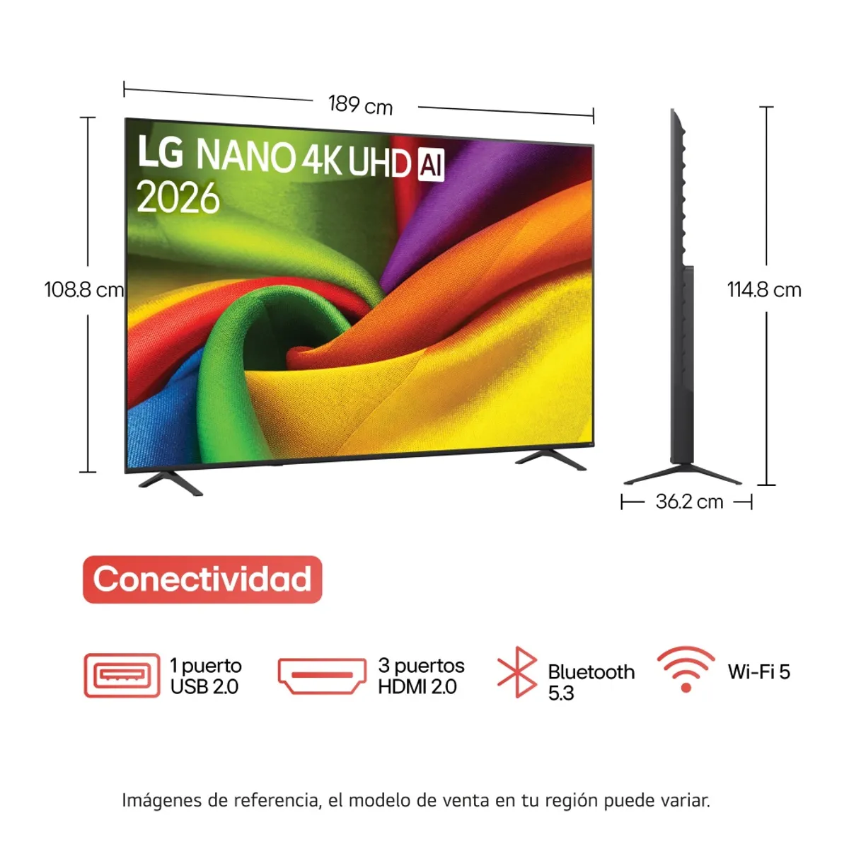 LG - Televisor LG 85 Pulgadas Nano Uhd 4k Smart Tv 85NU855BPSA.AWC