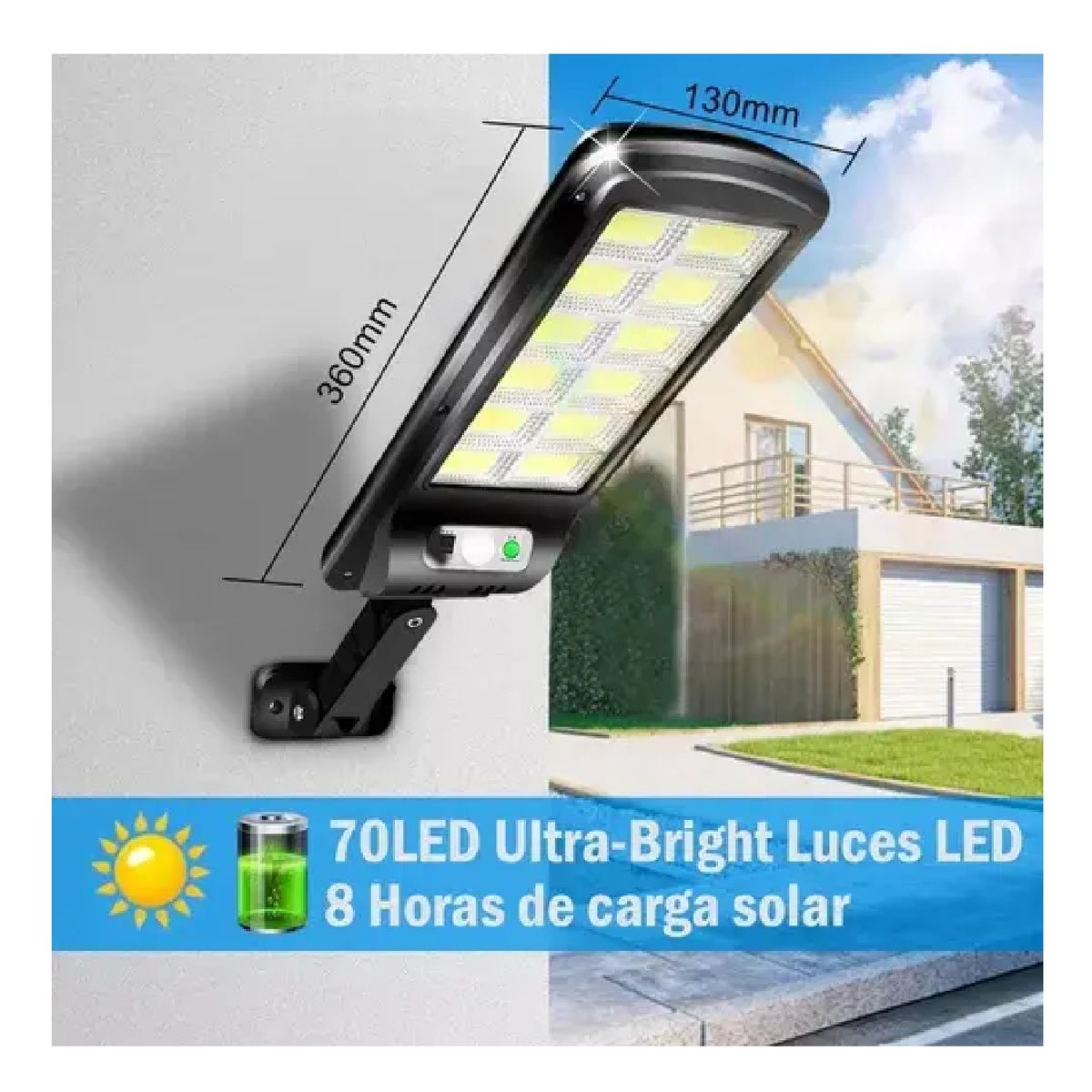 OEM - Luz Solar para exteriores con sensor de movimiento