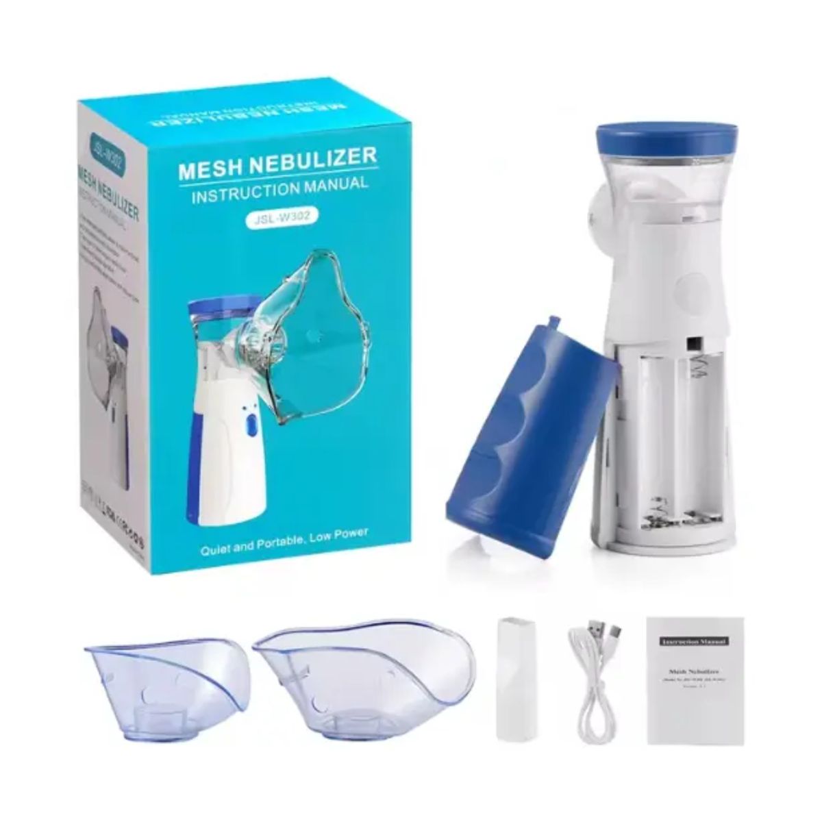 MESH - Nebulizador ultrasónico portátil Mesh Nebulizer inalámbrico USB silencioso