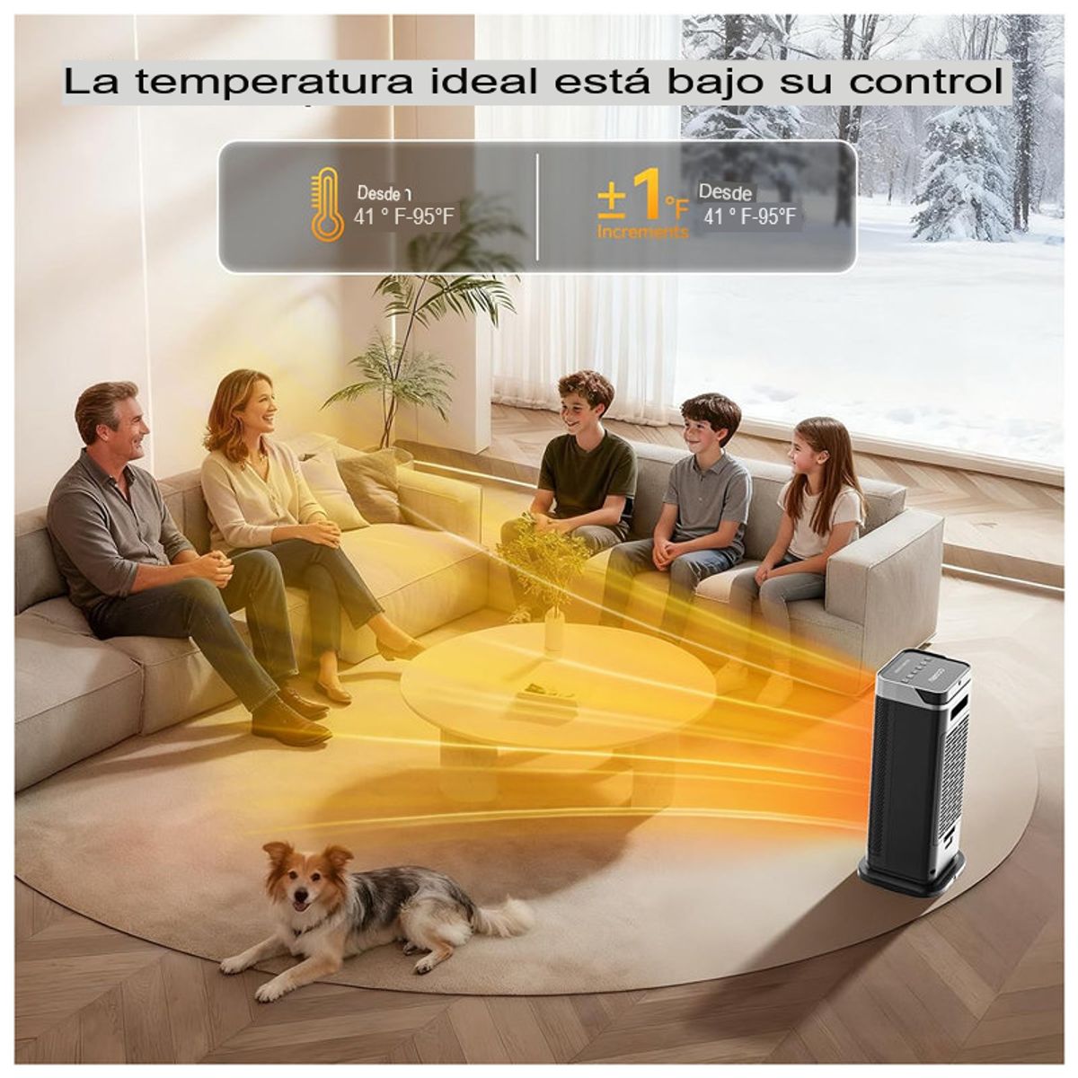 INNOVA - Calefactor Electrico Ambiente Portatil Calentador Silencioso
