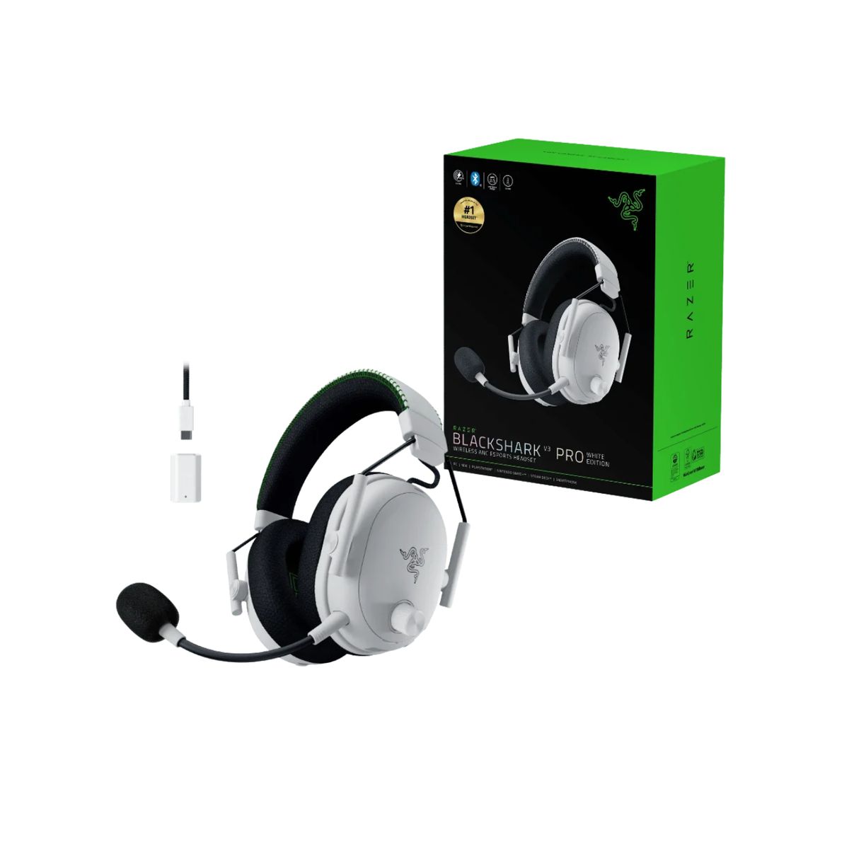 RAZER - Razer BlackShark V3 Headset Gaming Inalámbrico Esports Blanco
