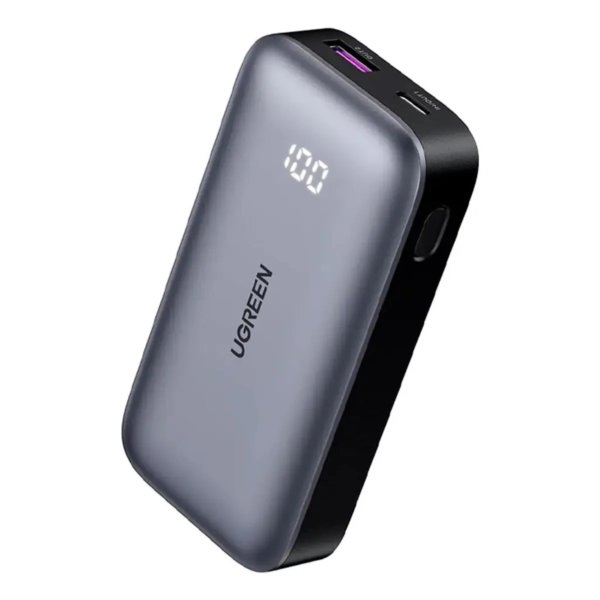 UGREEN - Mini Power Bank UGREEN 30W - 10 000 mAh con 2 Puertos PD3.0 USB C+A Carga Rápida Color Negro