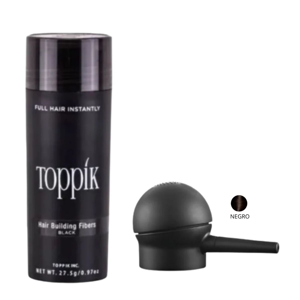 TOPPIK - Toppik Fibras Capilares Negro + Aplicador  Cobertura Instantánea Calvicie