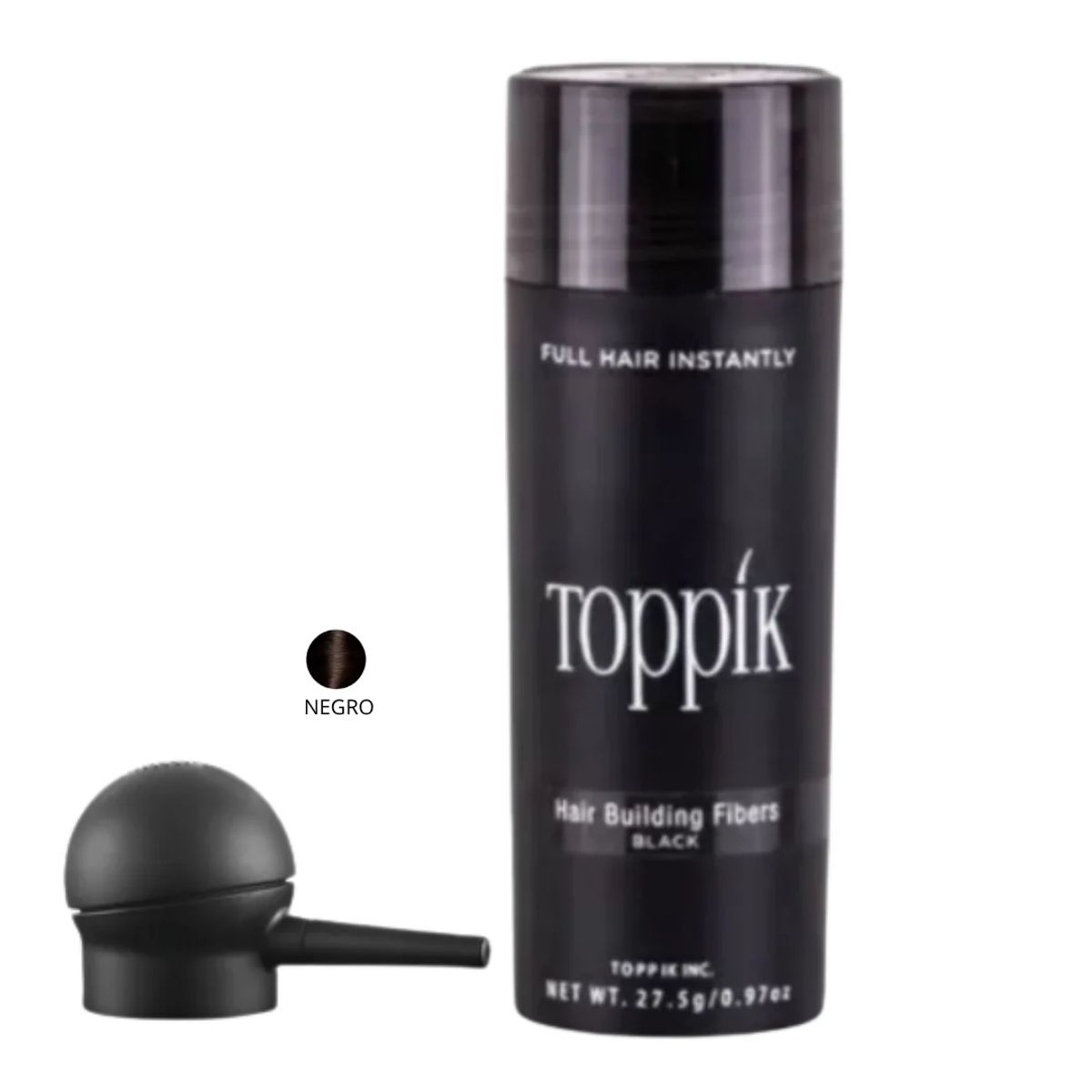 TOPPIK - Toppik Fibras Capilares Negro + Aplicador  Cobertura Instantánea Calvicie