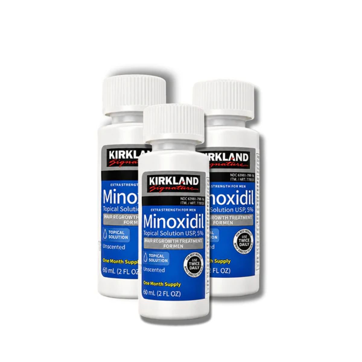 SIGNATURE - Kit Capilar con 3 minoxidil kirkland  + biotina capsulas + shampoo de biotina