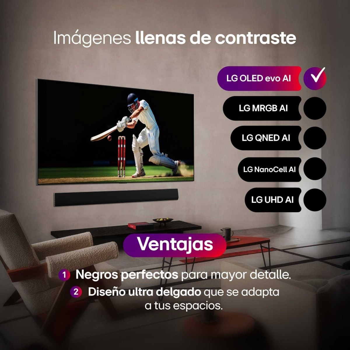 LG - Televisor LG 55 Pulgadas Oled Evo Ia Smart Tv OLED55G6PSA.AWC
