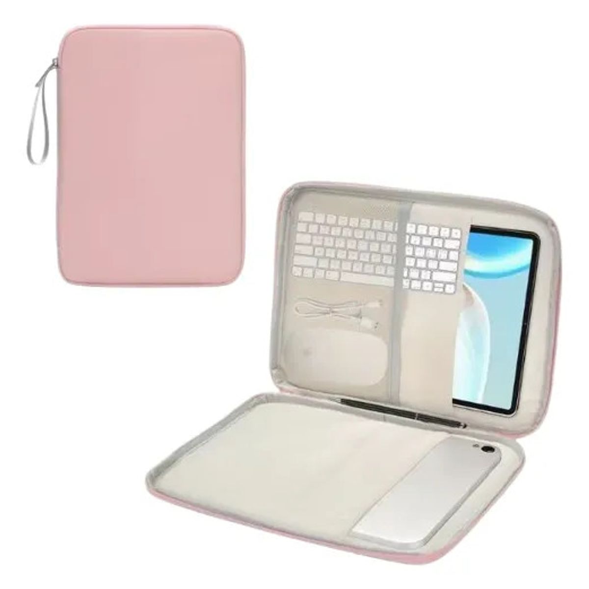 GENERICO - FORRO ESTUCHE SMART CASE CRISTAL PARA IPAD A16 11TH AÑO 2025 + FUNDA + PAPER LIKE ROSA