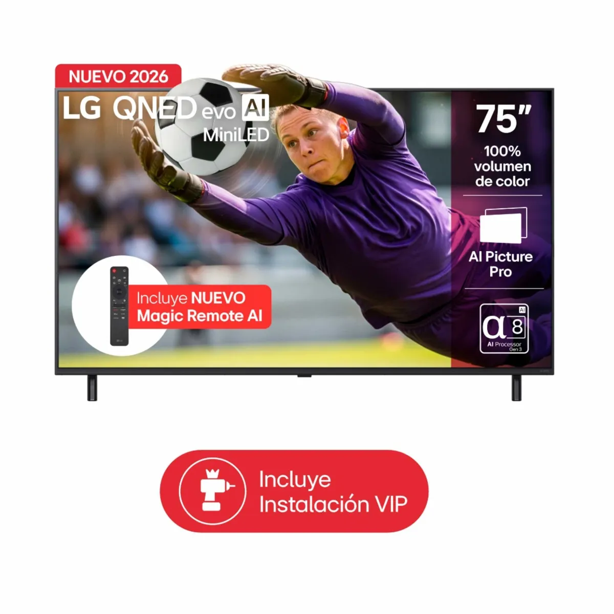 LG - Televisor LG 75 Pulgadas Qned Evo Miniled Tv 75QNED85BSG.AWC