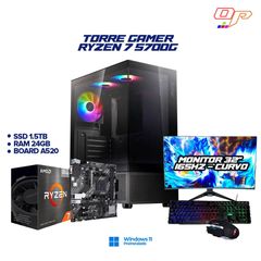 PC GAMER AMD RYZEN 7 5700G - RAM 16GB - SSD 1.5TB + MONITOR 32