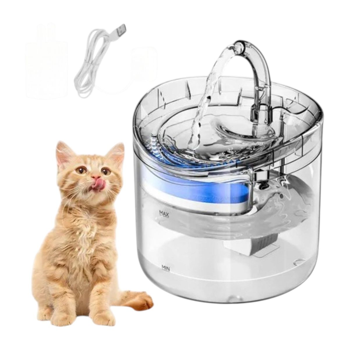 GENERICO - Fuente De Agua Con Sensor Para Gatos Y Perros