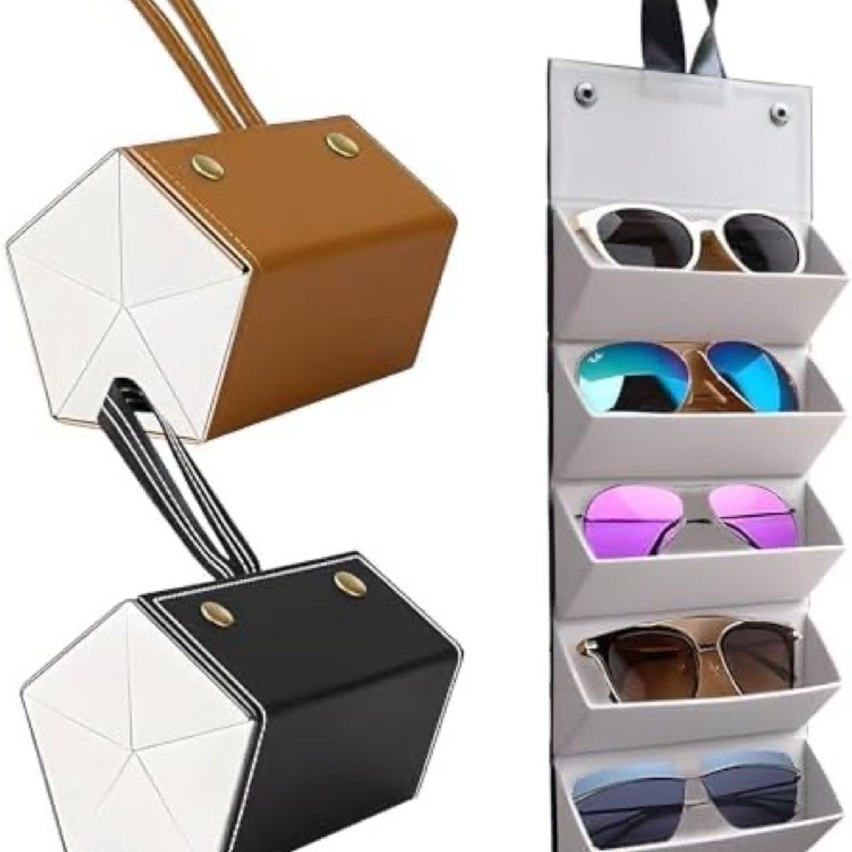 AMERICAN GENERICS - Bolso Organizador de Gafas Plegable para Viaje y Almacenamiento de Lentes