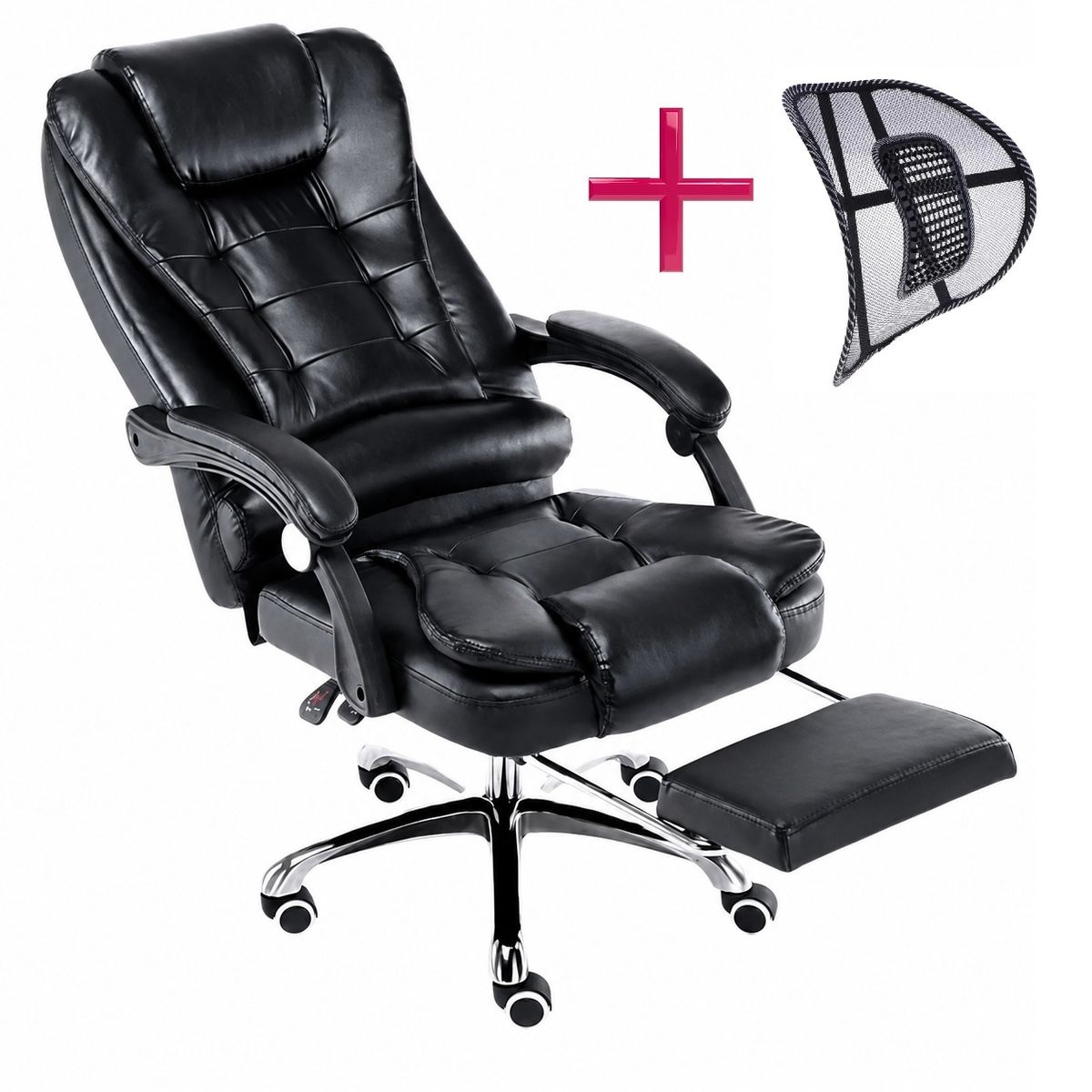 OEM - Silla Oficina Ejecutiva Ergonómica Con Masajes vibratorio Y Reposapiés + Obsequio