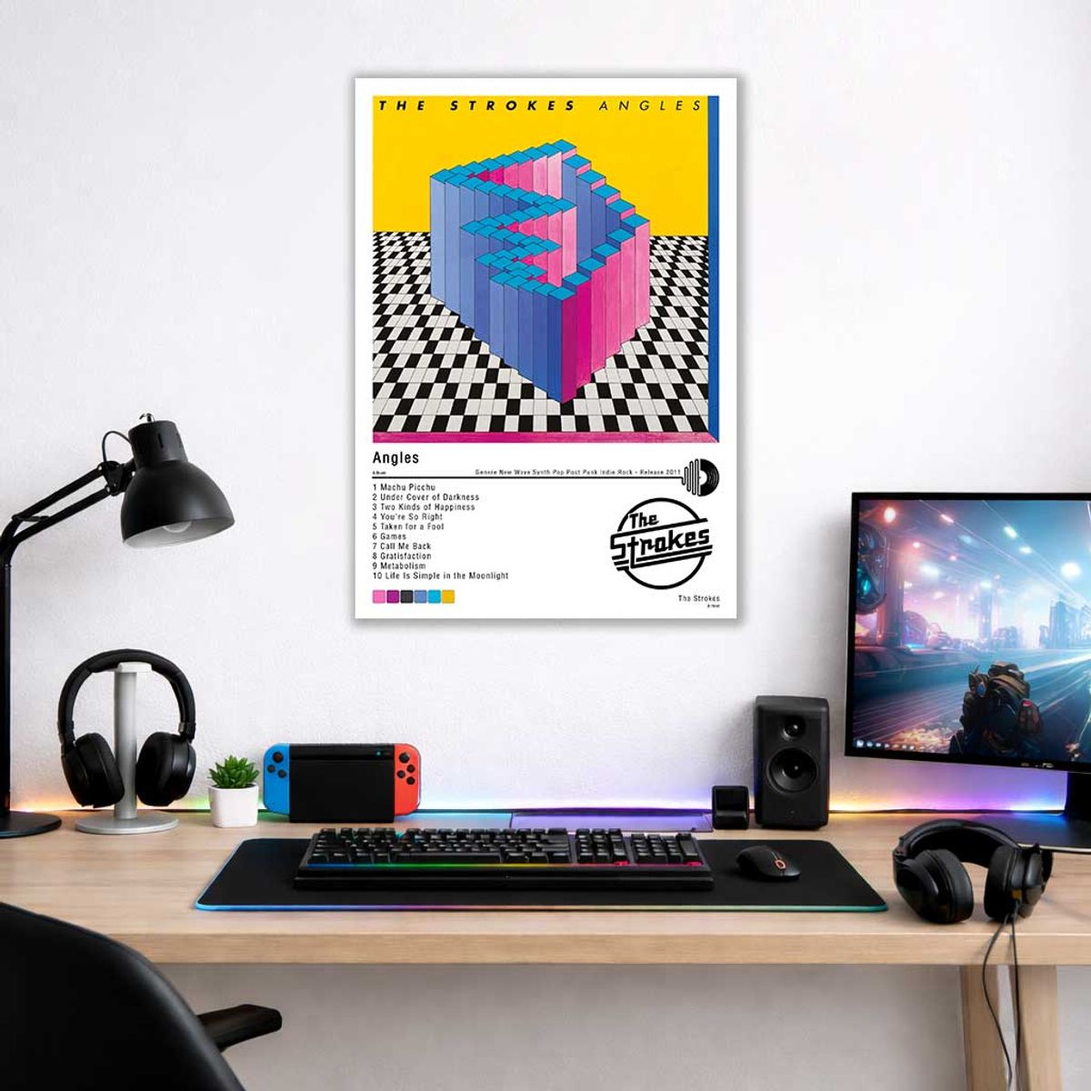 PRINTKING - Cuadro The Strokes - Angles - Rock 30x42cm A3 Afiche Póster
