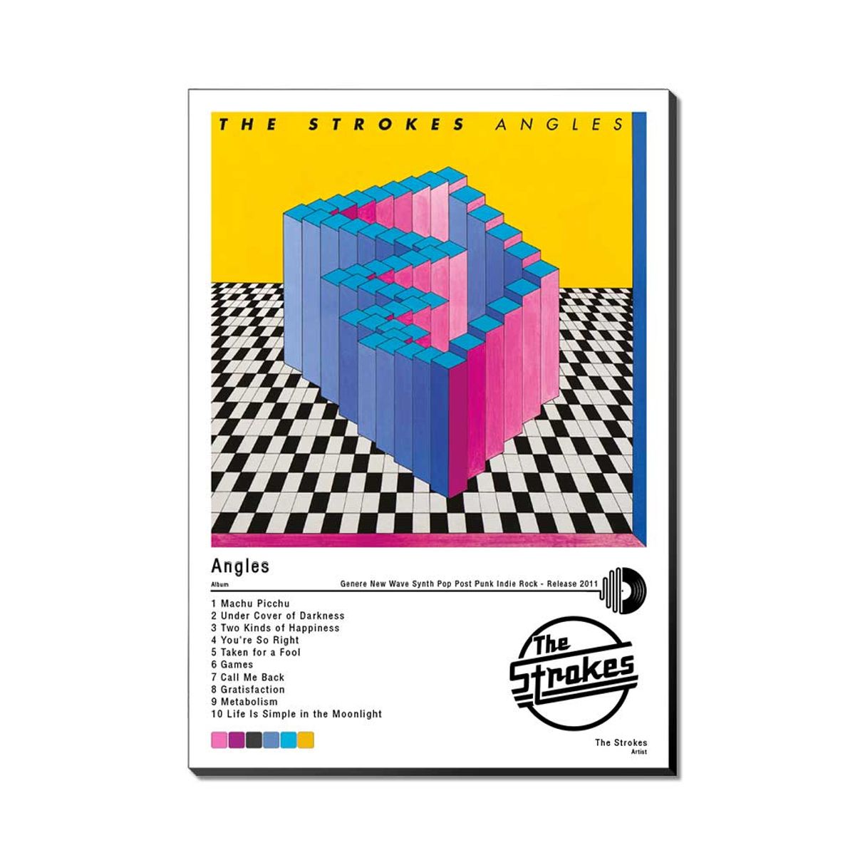 PRINTKING - Cuadro The Strokes - Angles - Rock 30x42cm A3 Afiche Póster