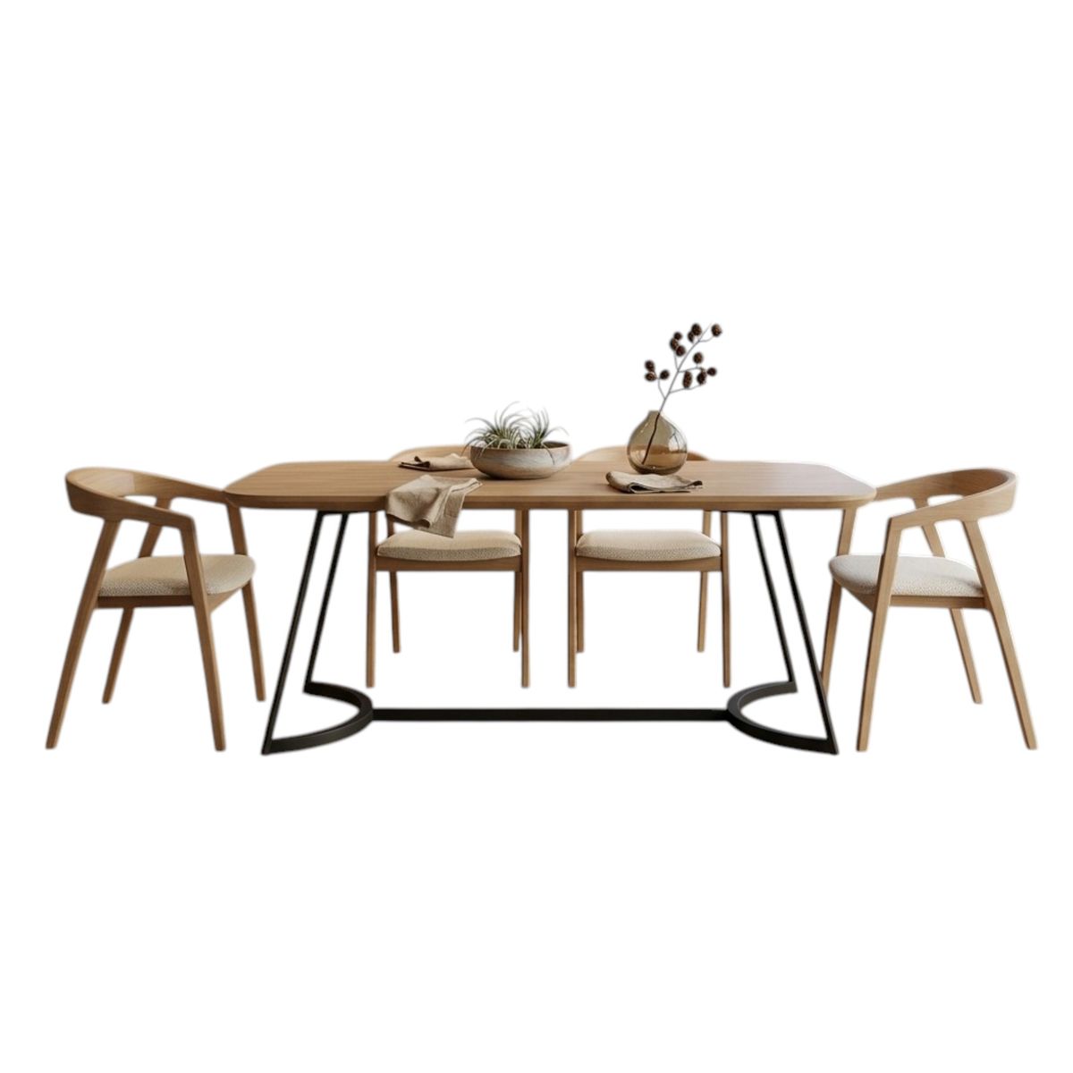 22 GRADOS DECORACION - Juego de comedor Deimos + 4 sillas