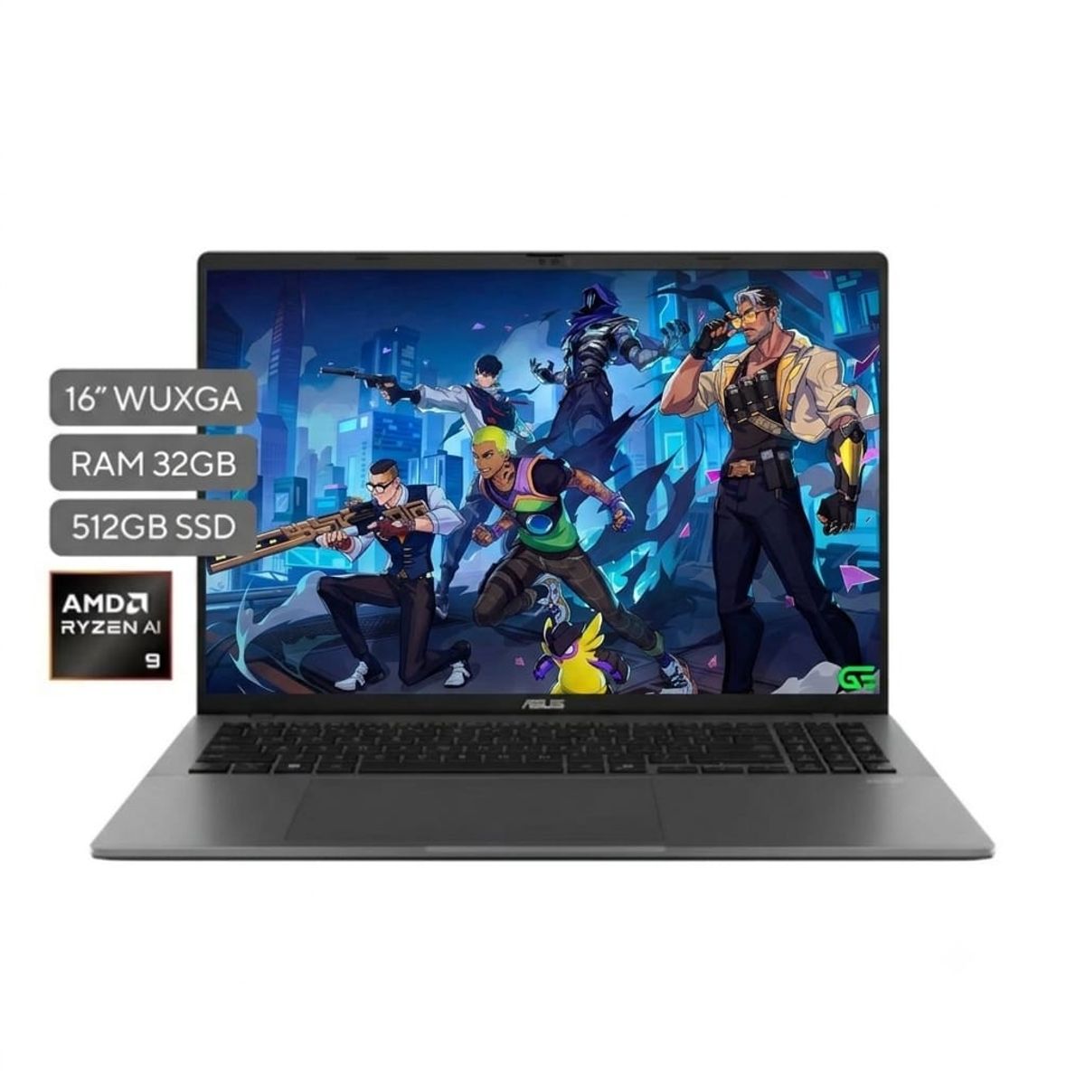 ASUS - Portatil Asus M3607ha Amd Ryzen 9 270 32Gb Ddr5 512Gb Ssd Pantalla 16,0 pulgadas Wuxga