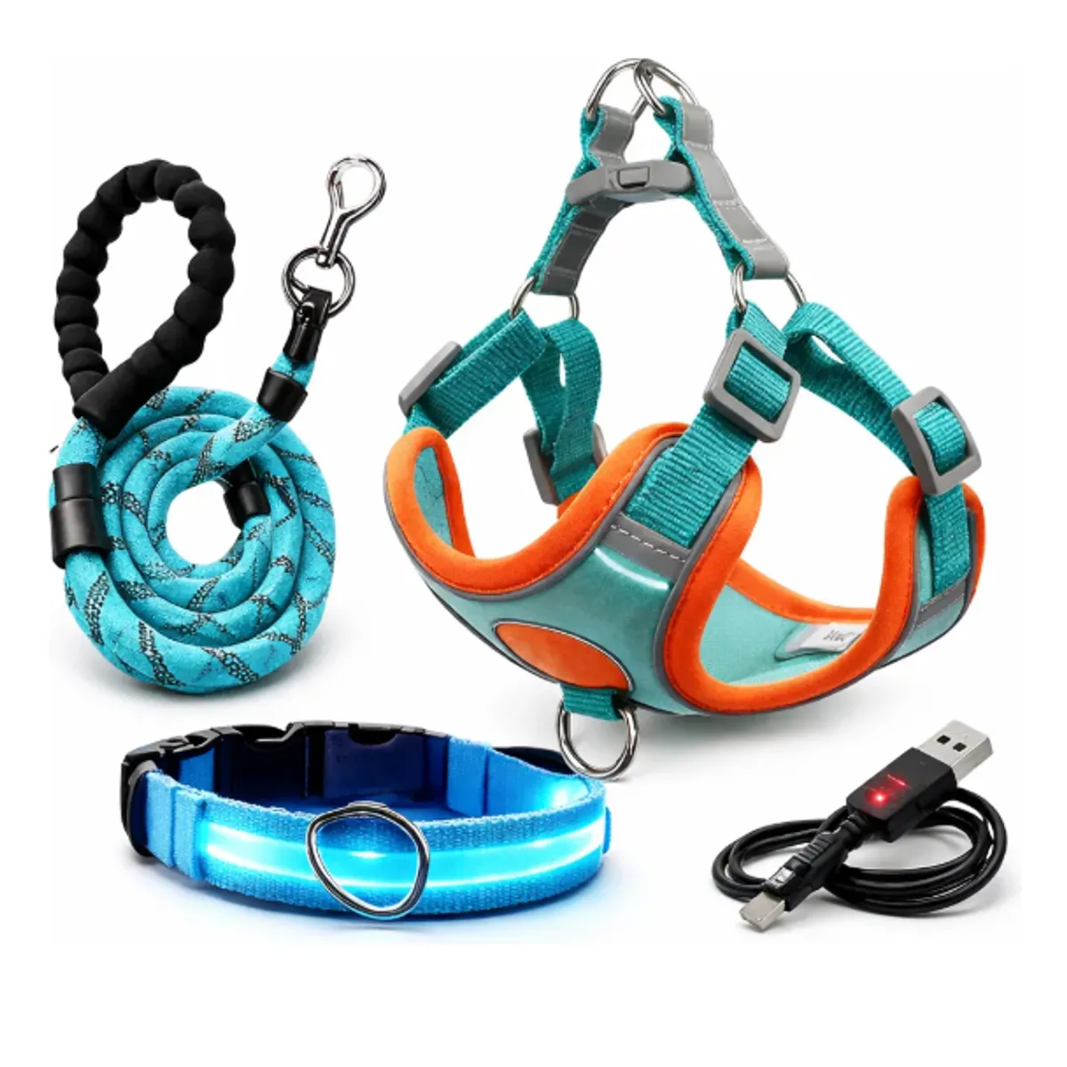 GENERAL - Set Arnés Ajustable + Correa Para Perros Pequeños Y Medianos Talla L