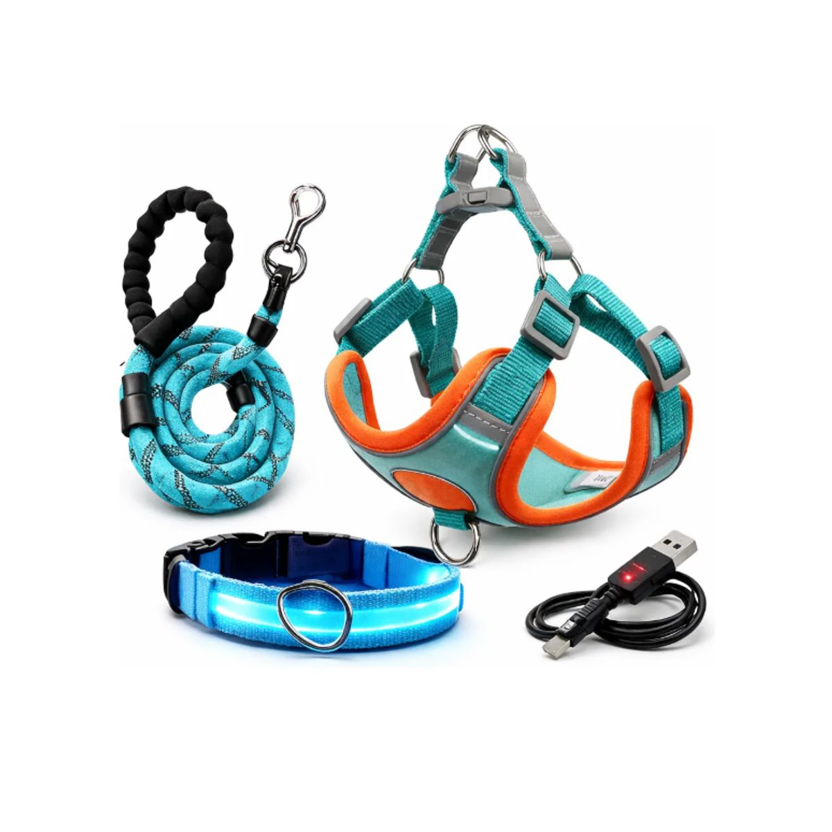 GENERAL - Set Arnés Ajustable + Correa Para Perros Pequeños Y Medianos Talla L