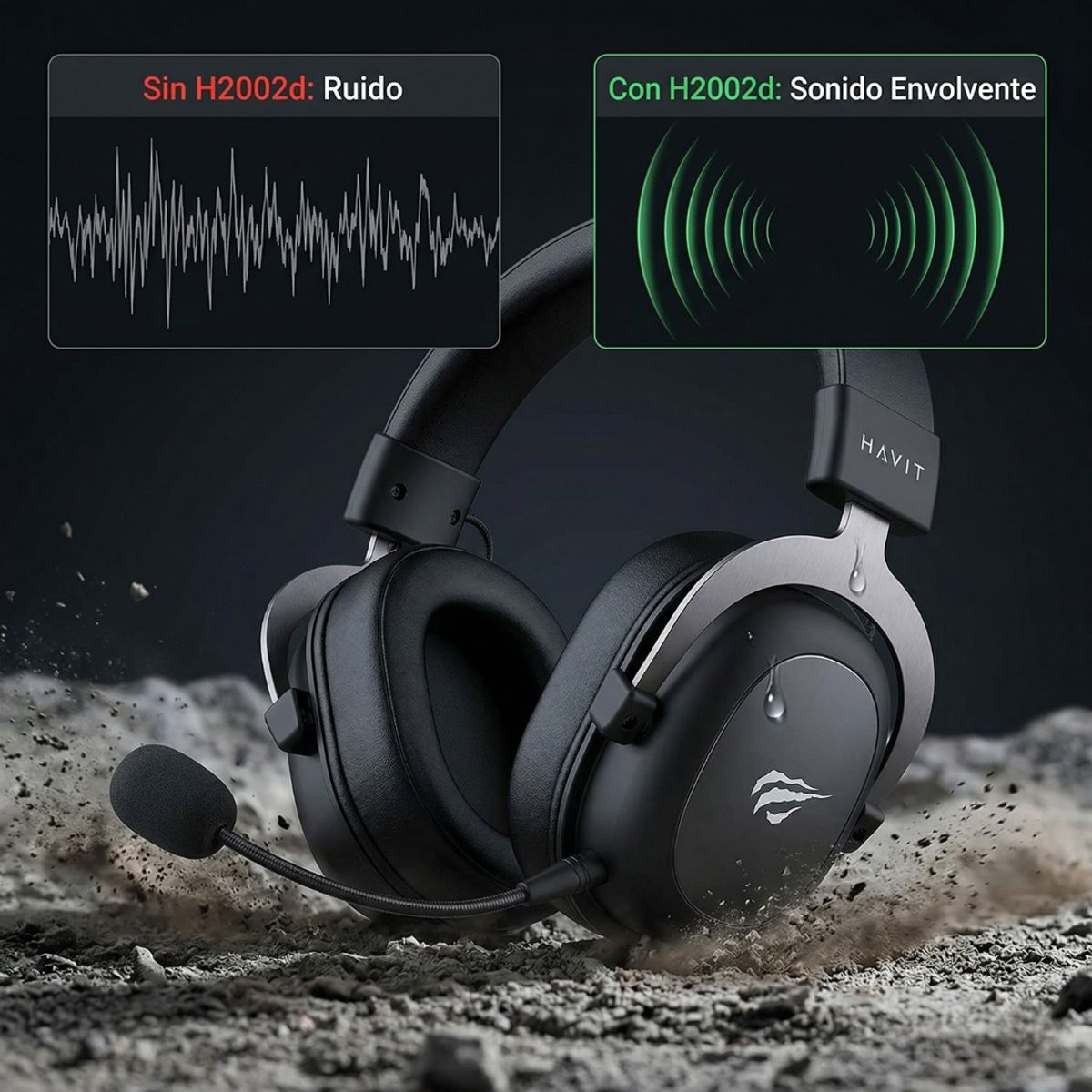 HAVIT - Audifonos Gamer Havit H2002d Sonido Envolvente 53mm