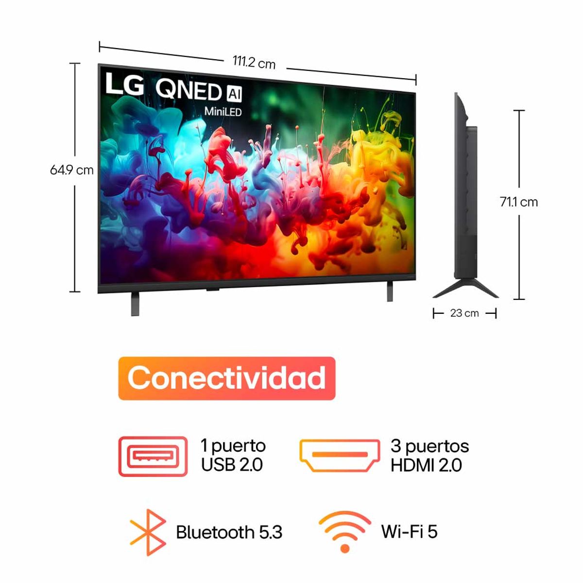 LG - Televisor LG 50 Pulgadas Dynamic Qned Mini Led 50QNED70BSA
