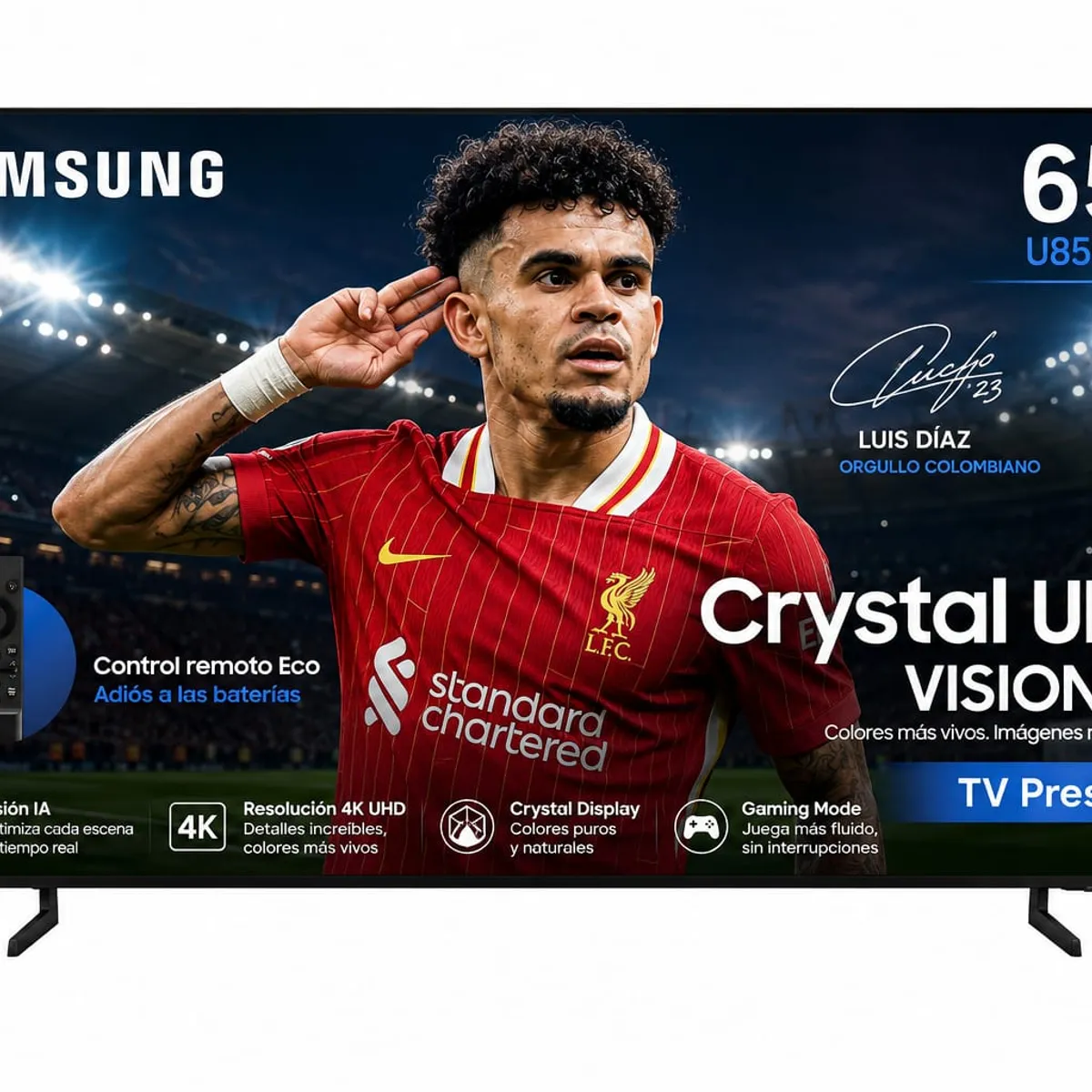 SAMSUNG - Televisor Samsung 65 Pulgadas 65U8500H 4K-UHD Smart TV Vision IA
