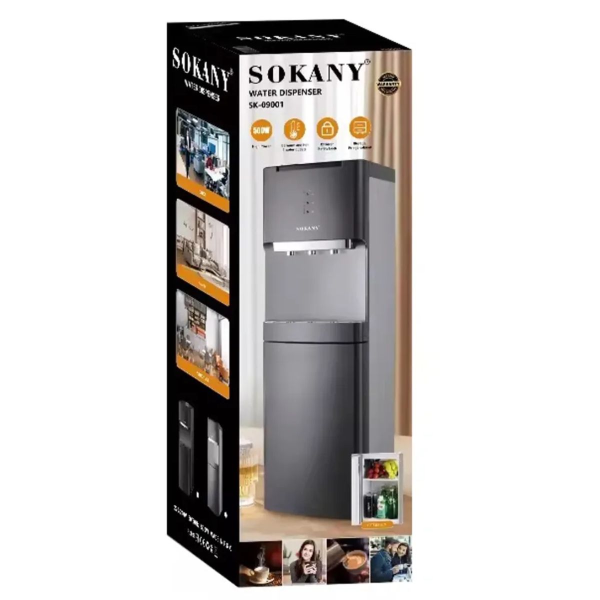 SOKANY - Dispensador De Agua Con Nevera Sokany