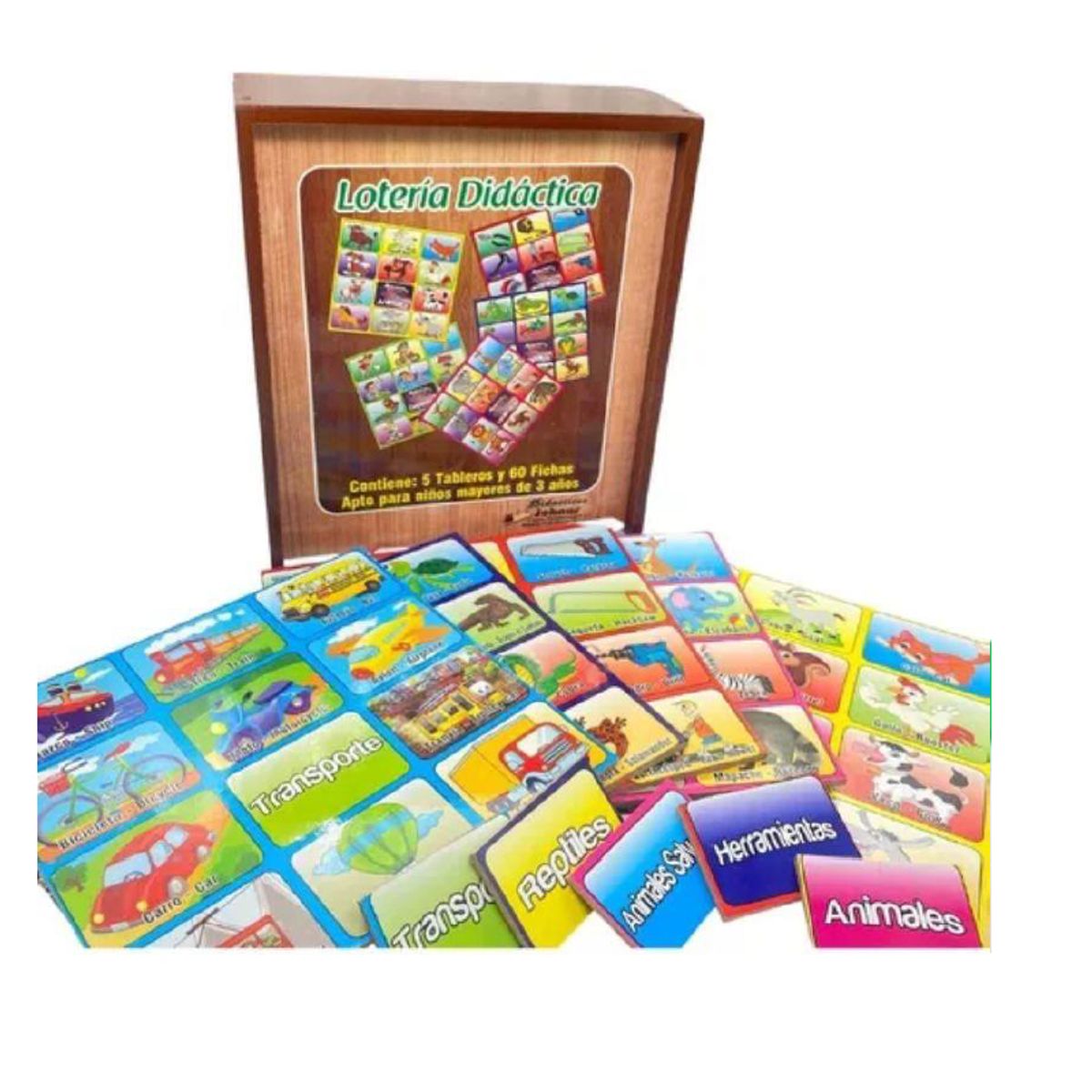 SWISSHOME - JUEGO DIVERTIDO EN MADERA PARA NIÑOS Y NIÑAS +3 AÑOS LOTERIA