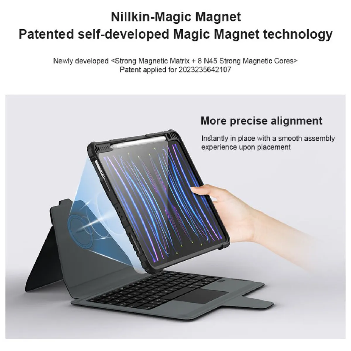 NILLKIN - Funda con Teclado para iPad Air 11 (2024), Air (2022) Nillkin Bumper Link