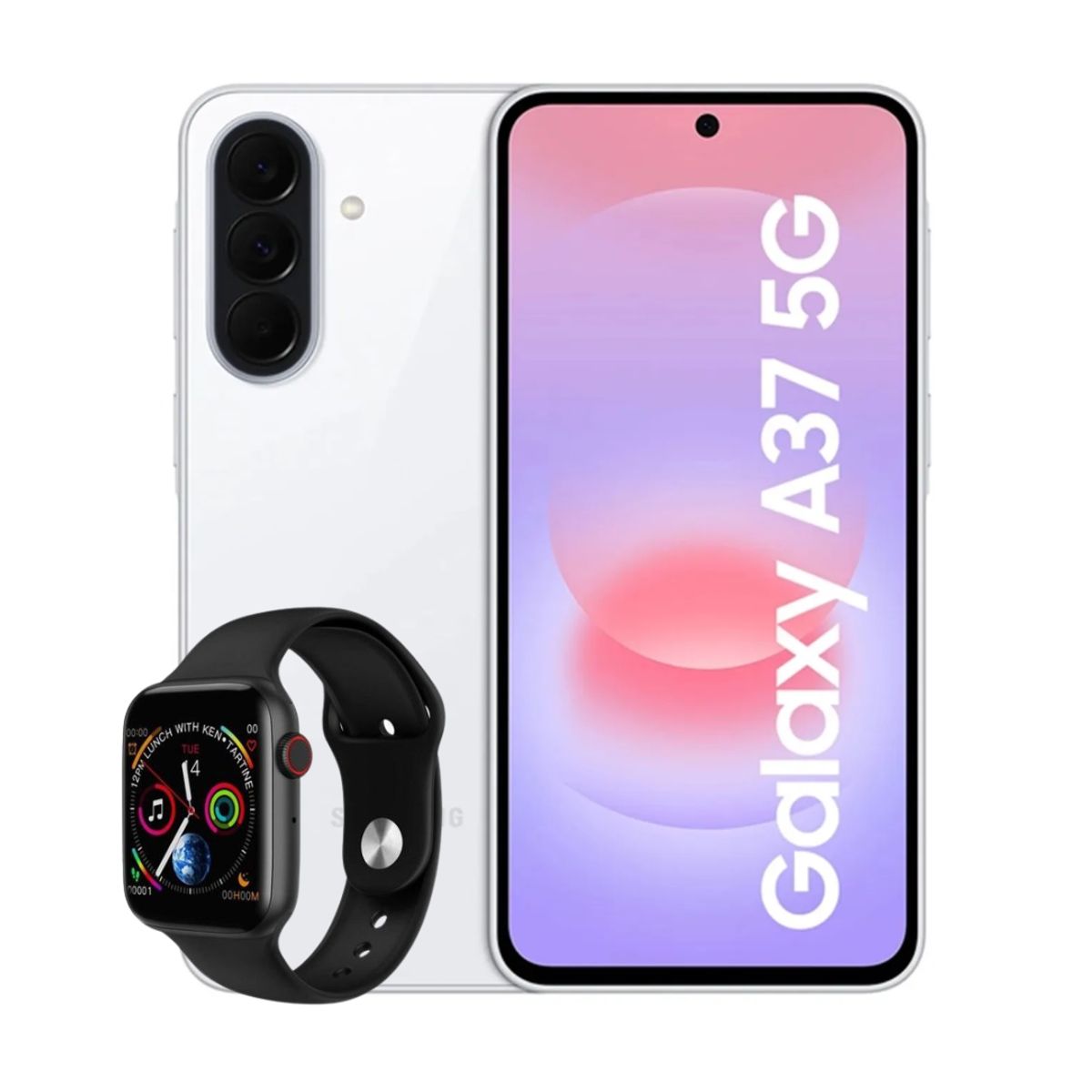 SAMSUNG - Celular Samsung A37 8Gb Ram 256Gb Blanco + Obsequio Smartwatch