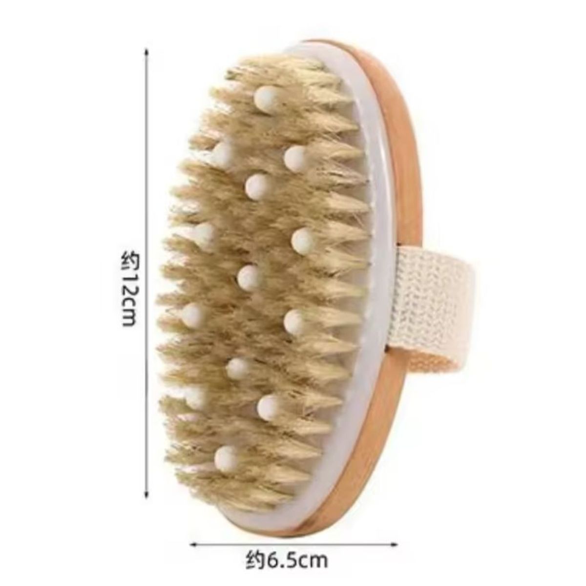 AMERICAN GENERICS - Cepillo de Cerdas Naturales para Exfoliación Corporal en Seco