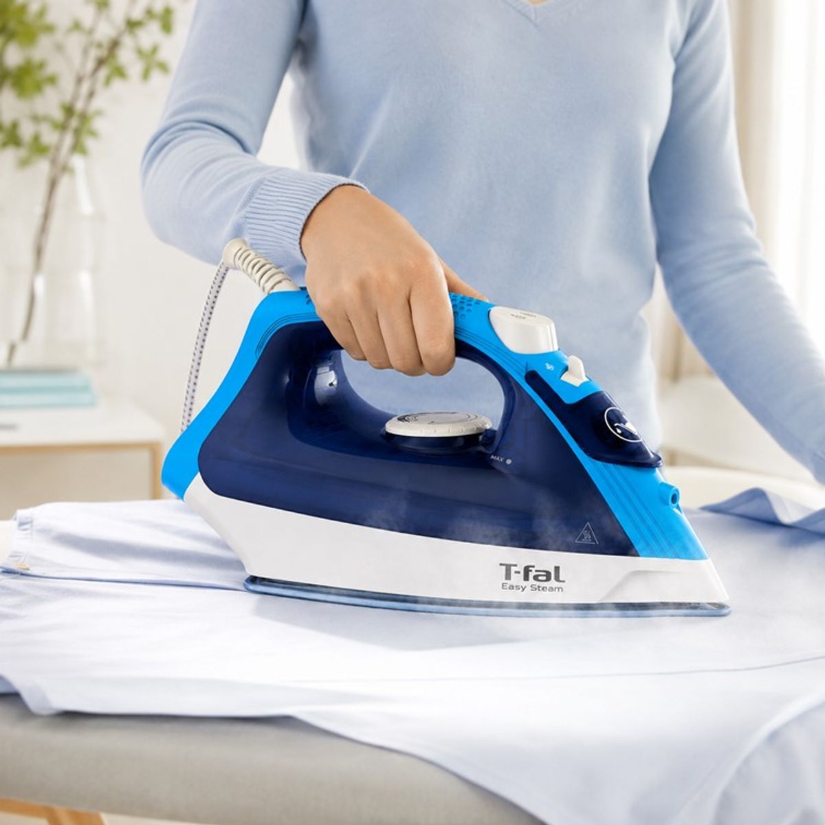 T-FAL - Plancha de Ropa T-FAL Vapor Easy Steam Antiadherente Azul 1830007780