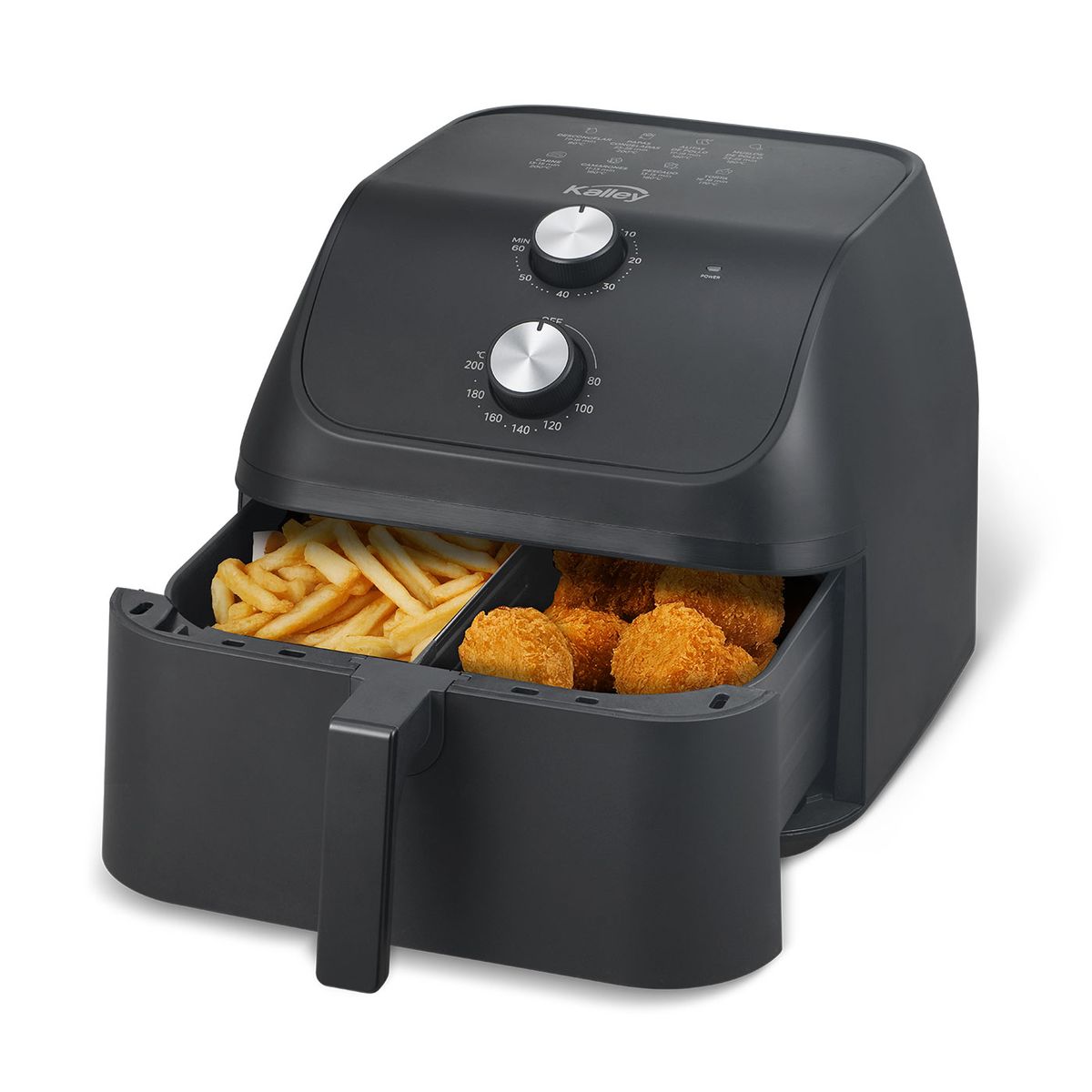 KALLEY - Freidora de Aire KALLEY 7.5 Litros K-MAF75 Negro