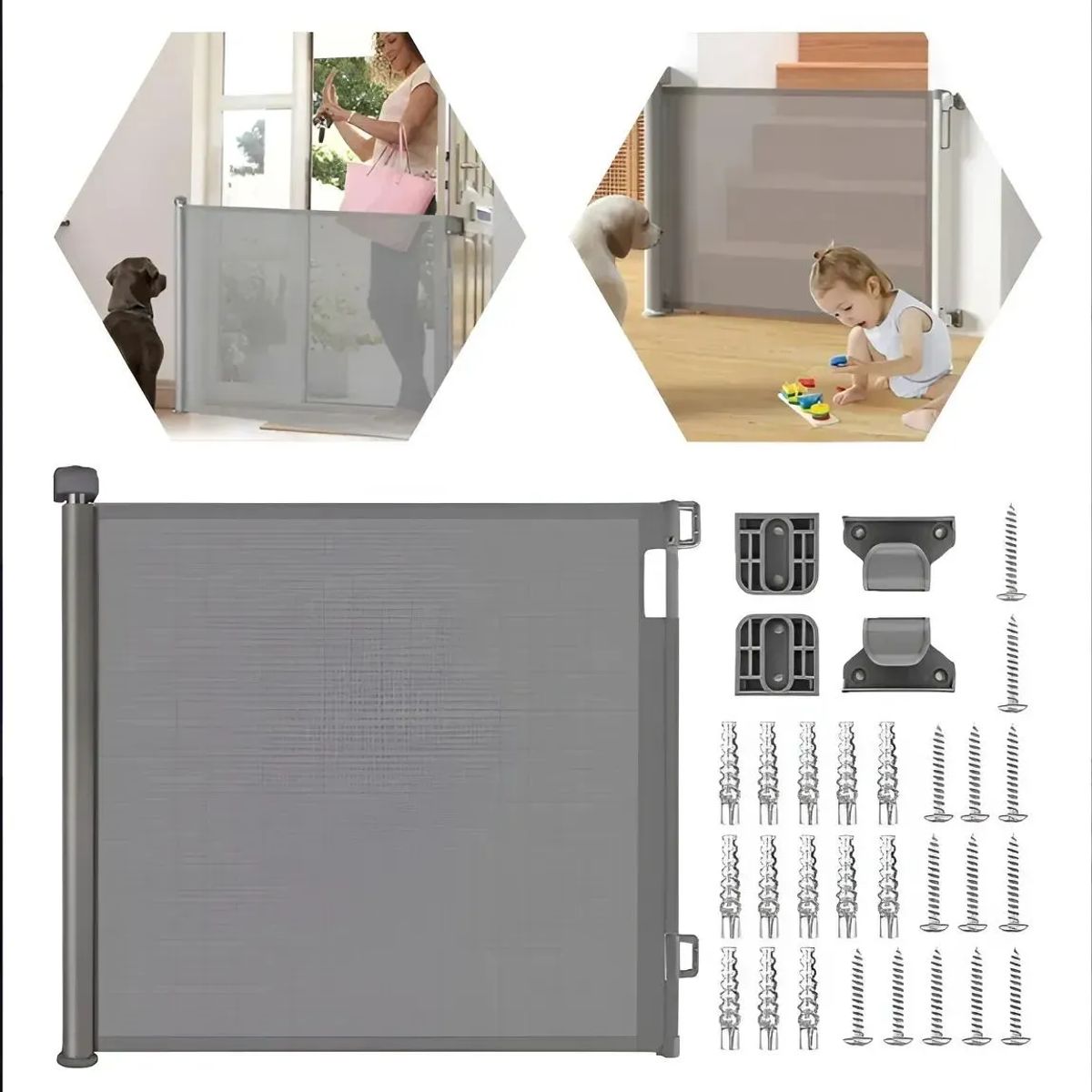 U BUY - Reja Seguridad Escalera Puerta Para Bebe Mascotas 146cm86cm
