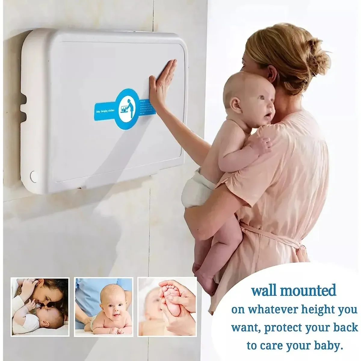 BLLOQ - Cambiador Mudador De Pañales De Bebé Horizontal Baño