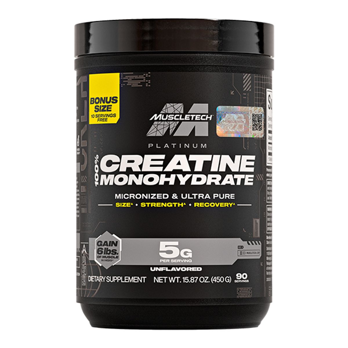 MUSCLETECH - Creatina Muscletech 450 g Creatina Monohidratada 90 Servicios