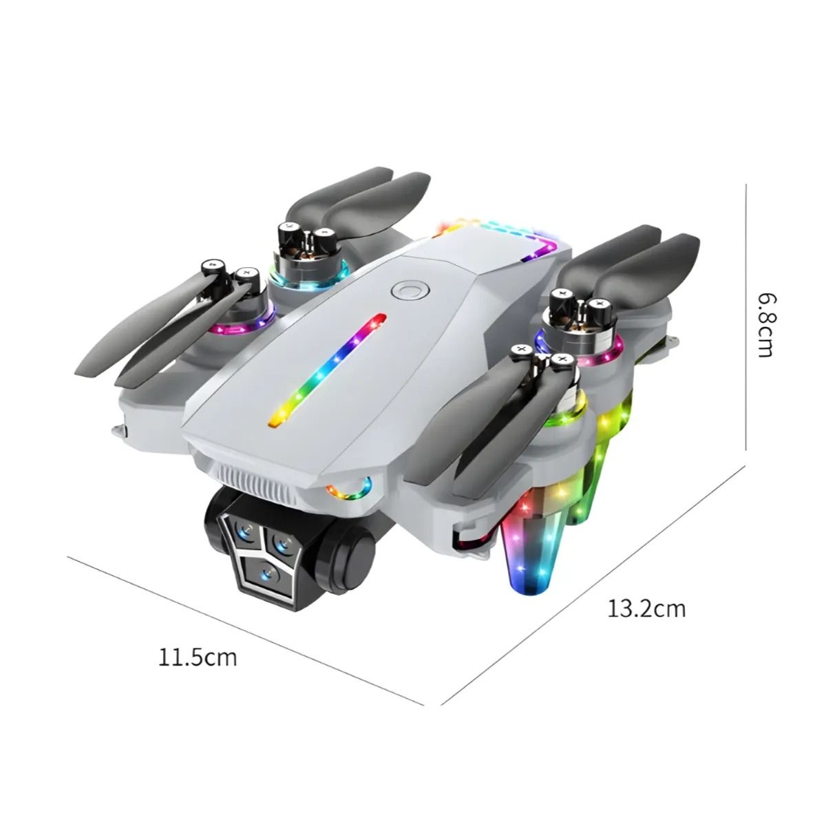 AMERICAN GENERICS - Drone P8 Max RC con Cámara Dual HD FPV, Altura Fija, Posicionamiento Óptico y Diseño Plegable