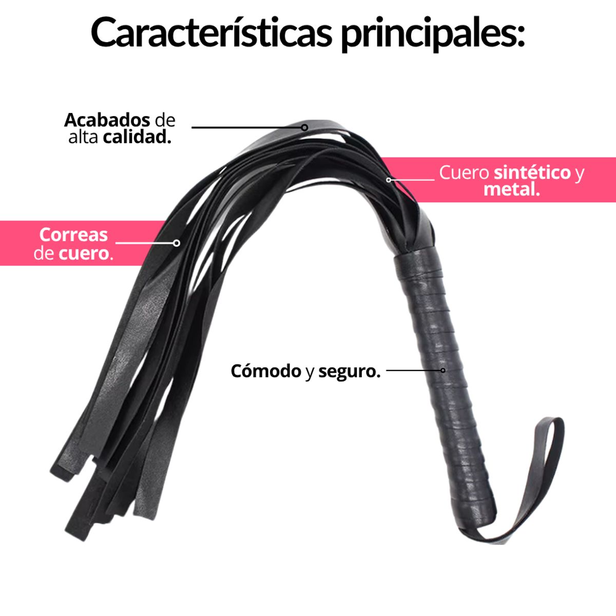 ALTA - Látigo Sexual Sadomasoquismo Bdsm Cuero De Alta Calidad
