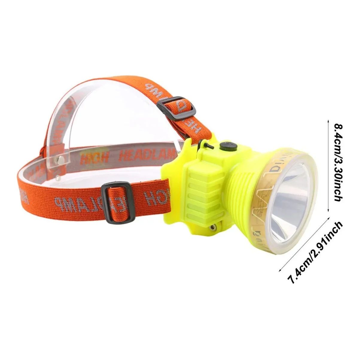 MIELTECH - Linterna Frontal Led Para Buceo Y Pesca Recargable Usb Luz Blanco