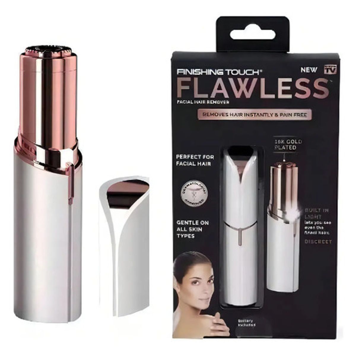 GENERICO - Lápiz Labial Depilador Facial Instantáneo E Indoloro Blanco