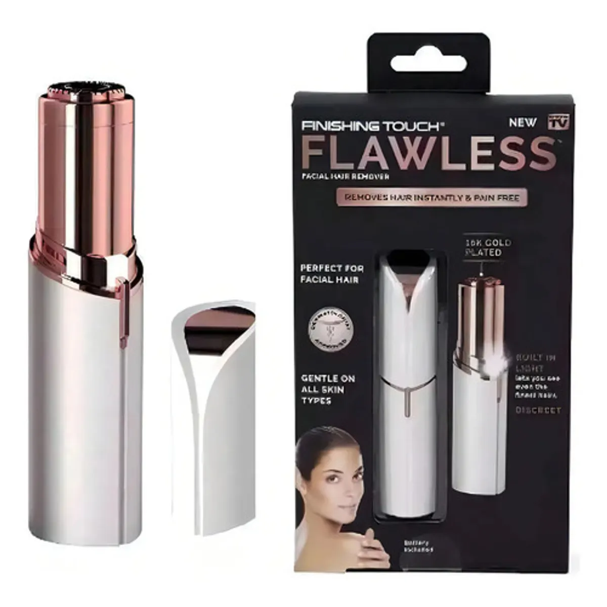 GENERICO - Lápiz Labial Depilador Facial Instantáneo E Indoloro Blanco