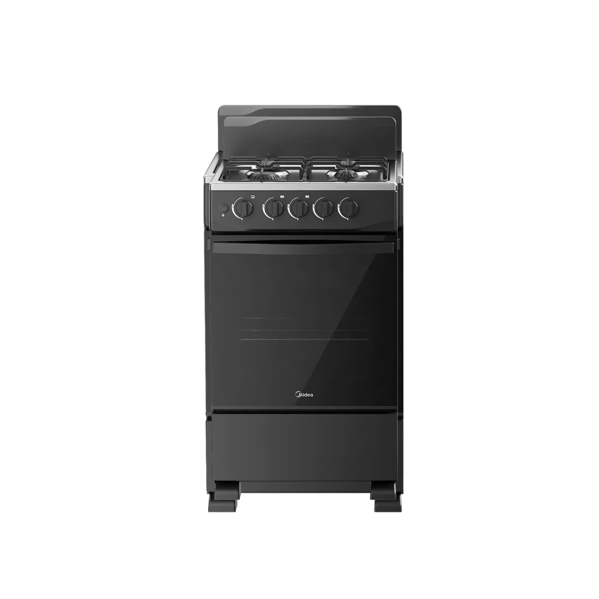 MIDEA - Estufa de Piso Midea 4 puestos 20” Negra Gas Natural MGS20FS1BFAWB-CO
