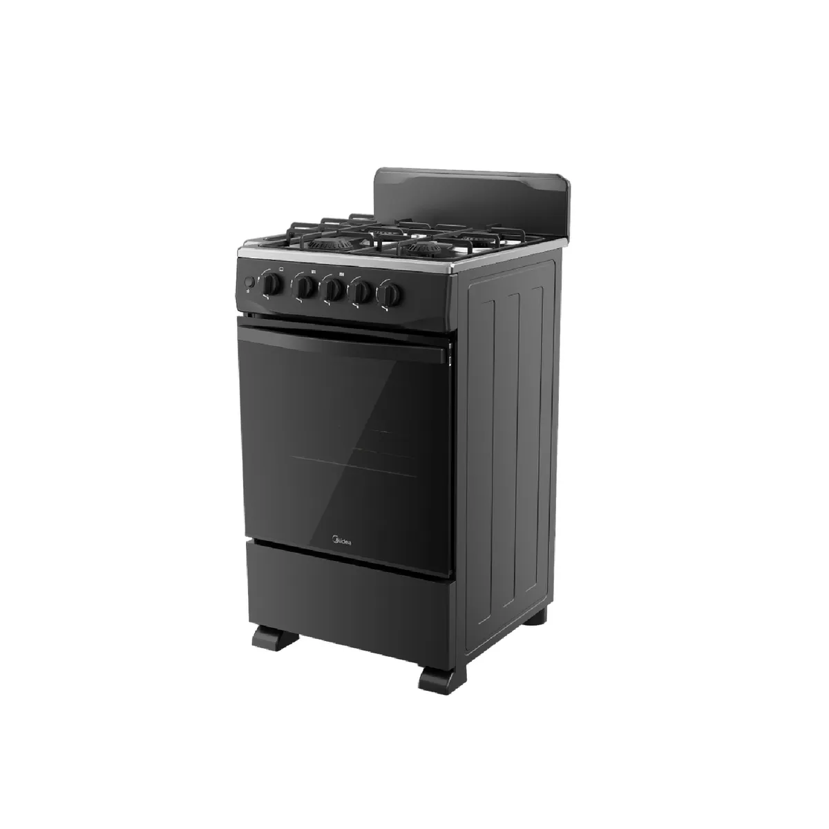 MIDEA - Estufa de Piso Midea 4 puestos 20” Negra Gas Natural MGS20FS1BFAWB-CO