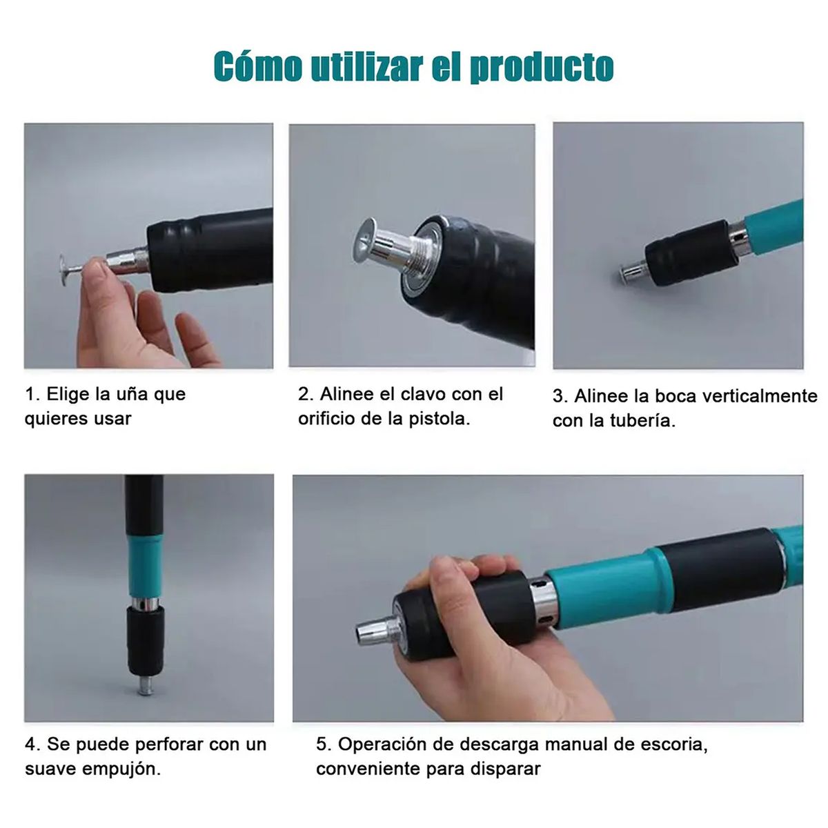 ZOCOCIO - Mini Pistola De Clavos De Acero Manual Fijacion De Clavos