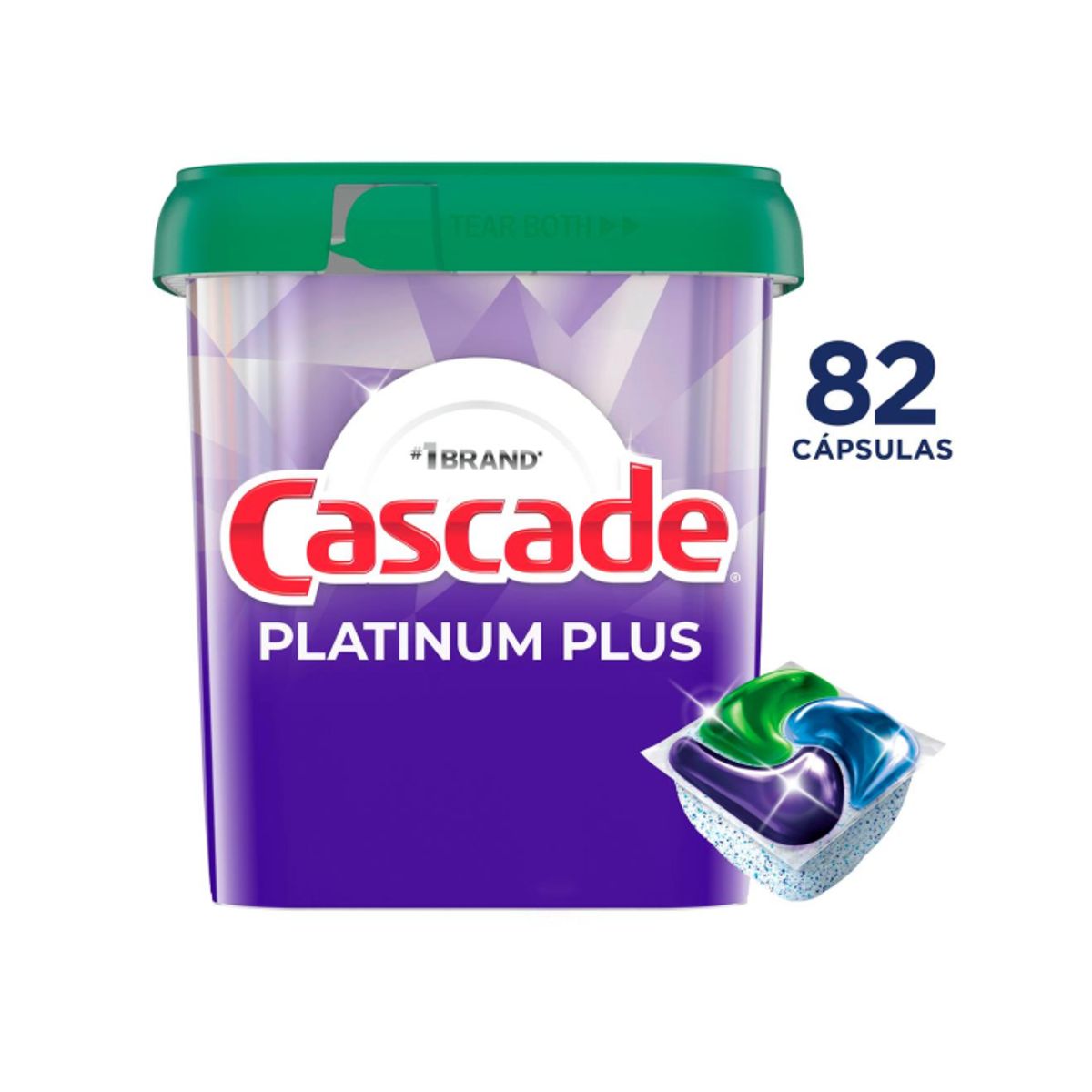 CASCADE - Cascade Platinum Plus Detergente para Lavavajillas en Cápsulas 82 Unidades