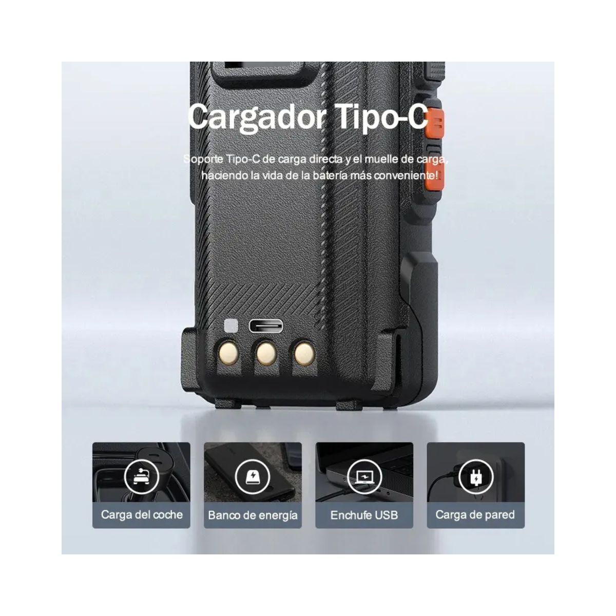 BAOFENG - Radio Baofeng Uv K61 Pro Multibanda Recargable 2600Mah Con Cargador Usb C X 1 unidad
