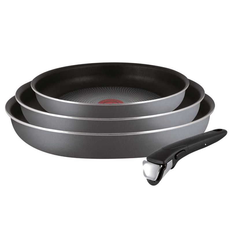 T-FAL - Set de Sartenes TEFAL Antiadherente Aluminio 20-24-26 cm Ingenio